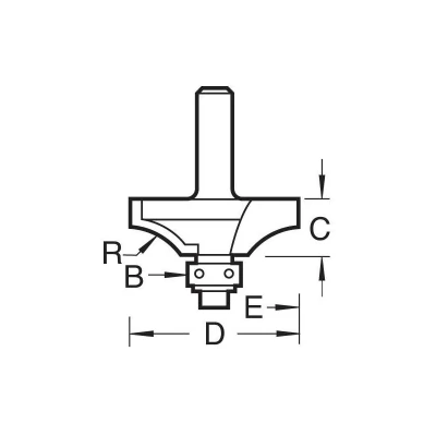 Image of Trend Flat ovolo 12mm radius x 11mm cut C112X1/4TC