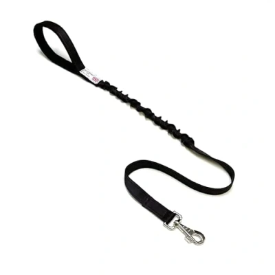 Image of Dog Lead With Shock Absorbing Bungee Cord Training Walking Leash Soft Padded Handle (Brown, 45&quot; (1.1 Metres))