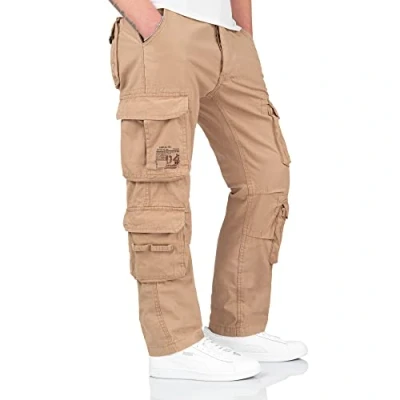 Image of Surplus Raw Vintage Airborne Slimmy Mens Cargo Trouser, Coyote, XXL