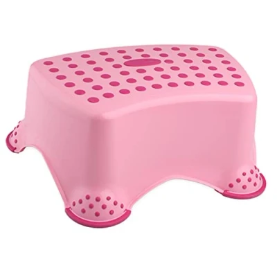 Image of DIVCHI Toilet Training Kids Non Slip Up Step Stool Unisex for Safe Toddler Loo Potty in The Bathroom and Home (Pink)