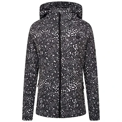 Image of Dare2b Women&#039;s Far Out Softshell Jacket, Black and White Dot Print, 10