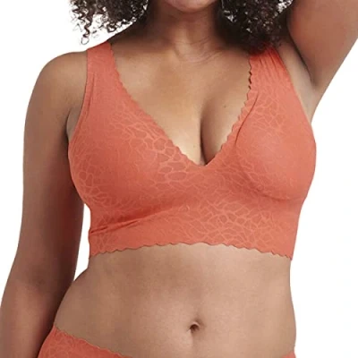 Image of Sloggi Women&#039;s Zero Feel Lace 2.0 Top Bustier, WATERMELON, S