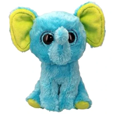 Image of TY Beanie Boos Truncles The Blue Elephant with Big and Sparkly Eyes Plush Toy Glitter 15cm T37359