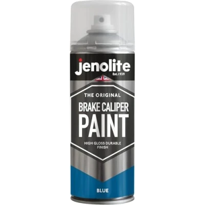 Image of JENOLITE Brake Caliper Spray Paint BLUE GLOSS and Restoration Durable Finish, Heat Petrol Resistant 400ml RAL 5017