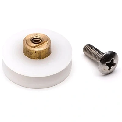 Image of ShowerPart V Grooved Shower Door Rollers/Wheels/Runners L041 V, Wheel Diameter 23mm, Thickness 6.5mm, Nylon, Replacement Parts, 8x