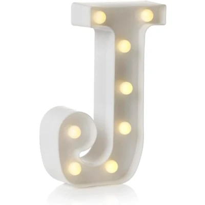 Image of anso LED Alphabet Letter &amp; Number Light Sign Decorations Lamp for Home Birthday Party Event Night Lights 22cm (J)