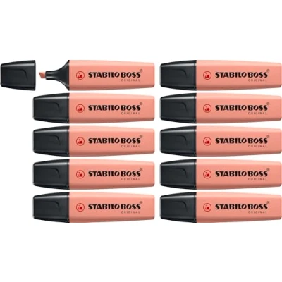 Image of Highlighter STABILO BOSS ORIGINAL NatureCOLORS Pack of 10 Sienna