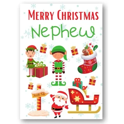 Image of Second Ave Nephew Santa Elf Workshop Children&#039;s Kids Christmas Xmas Holiday Festive Greetings Card