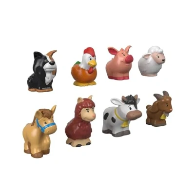 Image of Fisher Price Little People Toddler Toys Farm Animal Friends 8 Piece Figure Set for Pretend Play Ages 1+ Years, GFL21