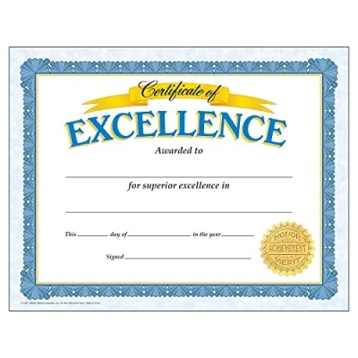 Image of TREND enterprises, Inc. Certificate of Excellence Classic Certificates, 30 ct