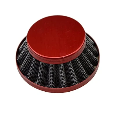 Image of GOOFIT 35mm Motorcycle Air Filter Replacement For ATV Dirt Bike Go Kart Quad Dune Buggy Red