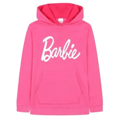 Image of Barbie Girls Pink Hoodie Cotton Kids Hoody (13 14 Years)