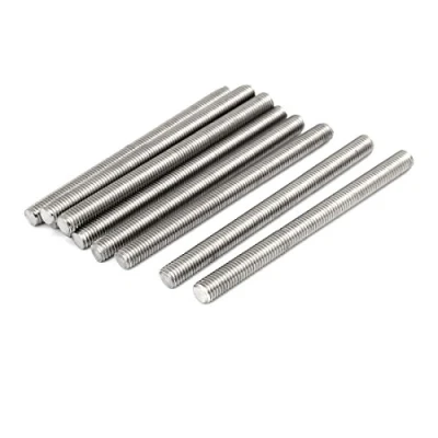 Image of Sourcingmap M10 x 130mm 304 Stainless Steel Fully Threaded Rods Bar Studs Fasteners 10 Pcs