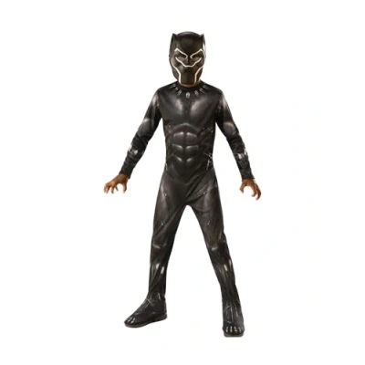 Image of Rubie&#039;s 700657M000 Avengers Black Panther Fancy Dress, Boys, Multicolour, M