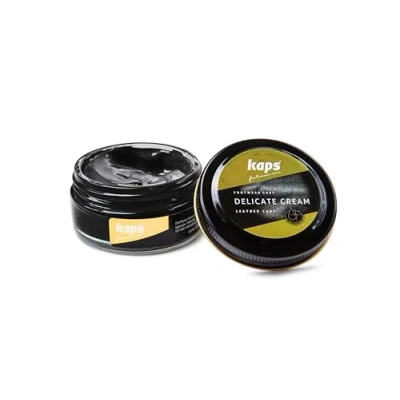 Image of Kaps Shoe Care Cream, Intensive Leather and Nourishing, Delicate (118 black)
