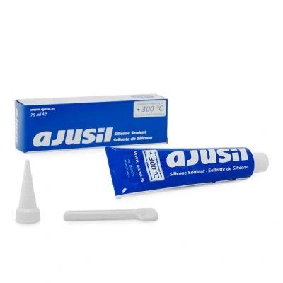 Image of 001989612010, 0049890820, 49890820, A0039899820 Sealing Substance AJUSA 75000200 Tube Silicone 75ml not solvent bearing contained in set black