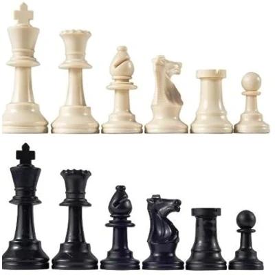 Image of Staunton Tournament Chess Pieces, Triple Weighted with 3.75&quot; King and 2 extra Queens
