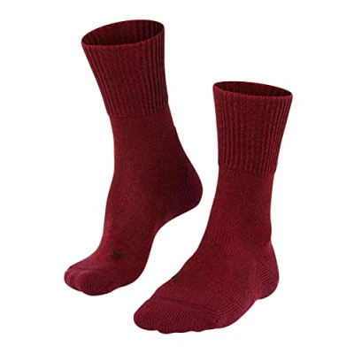 Image of FALKE Women&#039;s TK1 Adventure Wool W SO Breathable Thick Anti Blister 1 Pair Hiking Socks, Red (Scarlet 8280), 7 8