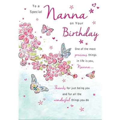 Image of Piccadilly Greetings Traditional Birthday Card Nanna 7 x 5 inches