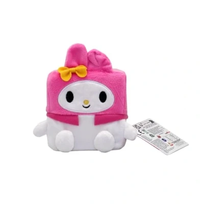 Image of Hello Kitty Cubeez Melody 10cm Perfectly Cubed Plush Toy for Stacking and Displaying, Soft Memory Foam a Squishy Feel, Fans Collectors
