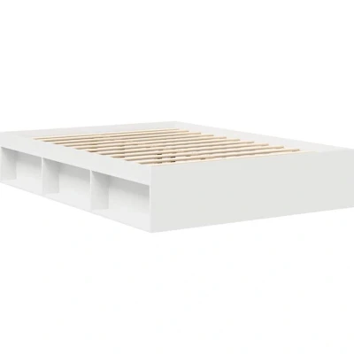 Image of vidaXL Bed Frame without Mattress White 150x200 cm King Size