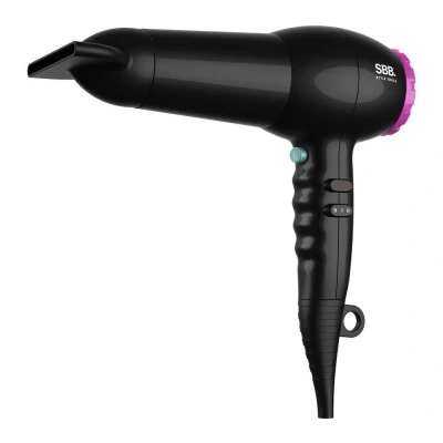 Image of SBB Big Blowout Hair Dryer, Powerful 2200W Lightweight Hairdryer, Fast Drying, 4 Heat, 2 Speed Settings and Cool Shot for Frizz Free Styling, Infused with Super Shine Oils All Types