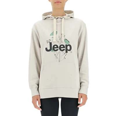 Image of JEEP O102606 B000 J WOMAN HOODED OVERSIZE SWEATSHIRT Botanical Print J22W Black S