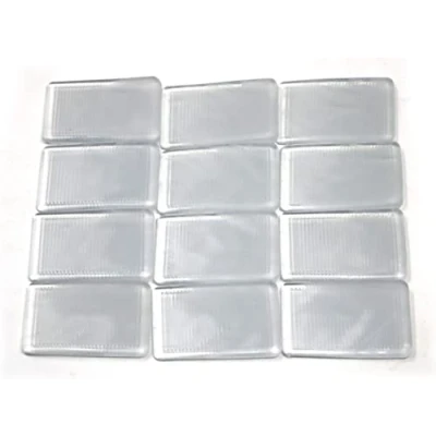 Image of 12 x fiXte Furniture Wedges Stackable Soft Rubber Window Door Table Stop Clear