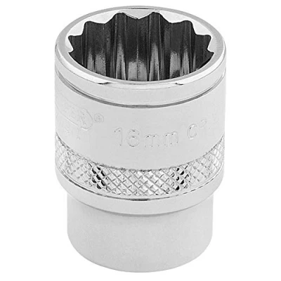 Image of Draper 32780 3/8 Inch Square Drive 12 Point Hi Torq Metric Socket, 16mm Size