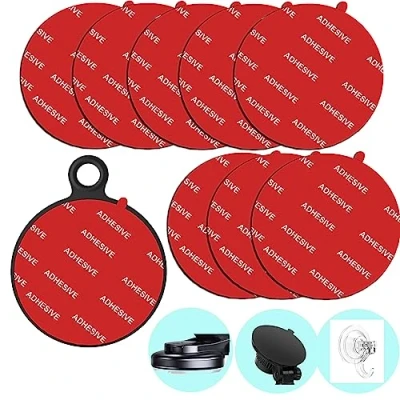 Image of D.SKING 8 Pack 3.15&quot;(80mm) Very High Bond Sticky Adhesive Replacement,Circle Double Sided Pads Gule for Dashboard/Windshield Suction Cup Phone Holder Car DVR Home Hooks GPS Navigation