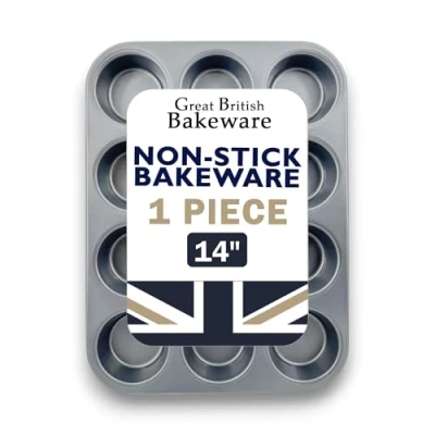 Image of Samuel Groves 12 Non Stick Yorkshire Pudding Fairy Muffin Cake Tray Made in England