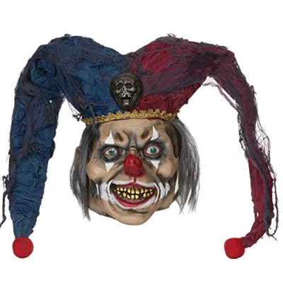 Image of Bristol Novelty BM470 Deranged Jester Mask, One Size