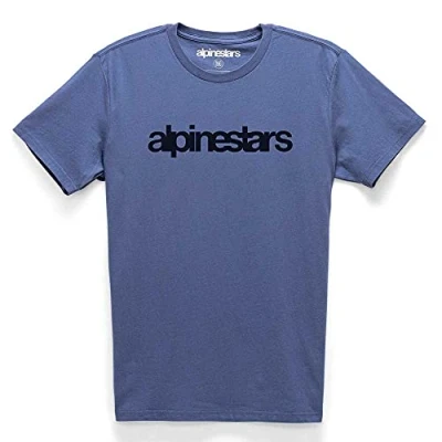 Image of Alpinestars, Heritage Word Premium Tee, Short Sleeve Shirt, Blue, L, Man
