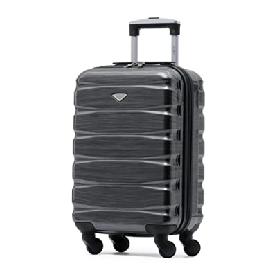 Image of Flight Knight Lightweight 4 Wheel ABS Hard Case Small Suitcase Approved for Over 100 Airlines Including easyJet, British Airways, Ryanair, Jet2, Emirates &amp; Many More Carry On 55x35x20cm