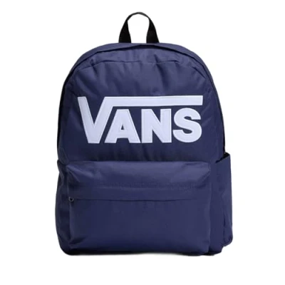 Image of Vans Classic Backpack with Logo, Navy Blue