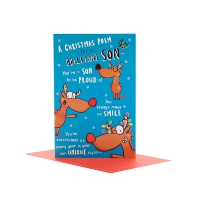 Image of Christmas Card For Son Funny Him