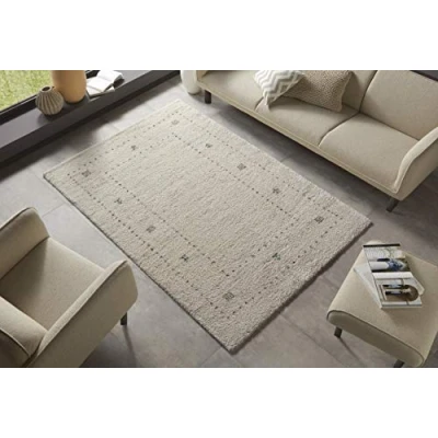 Image of Mint Rugs TEO High Rug, Soft Fluffy Boho Design (80 x 150 cm, 100% Polypropylene, 3 cm Deep Pile, Oeko Tex Standard 100, Suitable for Underfloor Heating, Durable and Easy to Care) Cream