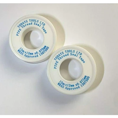 Image of Todays Tools 2 x PTFE ThreadSealing Plumbers Tape Water Tight Fitting Plumbing Seals
