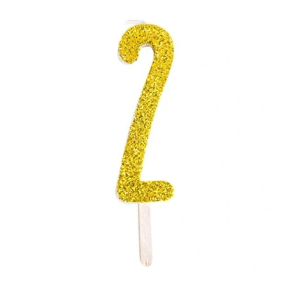 Image of PME Gold Glitter Number Candle 2