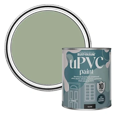 Image of Rust Oleum Green uPVC Door and Window Paint In Gloss Finish Bramwell 750ml