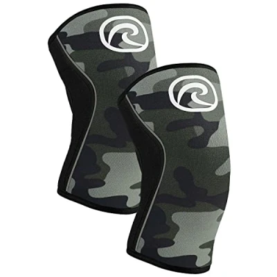 Image of Rehband 7mm Power Max Knee Compression Sleeve for Strength Sports, Competition Grade, Neoprene Sleeves Bodybuilding &amp; Heavy Powerlifting, Colour:Camo 1 Pair, Size:X Large