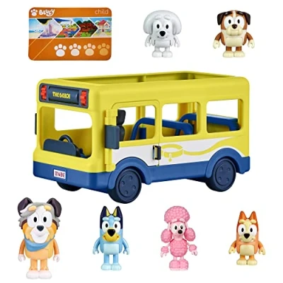 Image of Bluey Bus + Mates, 2.5 3 inch Figures Amazon Exclusive