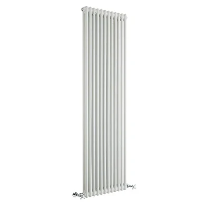 Image of Milano Windsor White Cast Iron Style Vertical Double Column Radiator 1800mm x 560mm