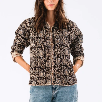 Image of Lollys Laundry Betty Floral Quilted Cotton Jacket M