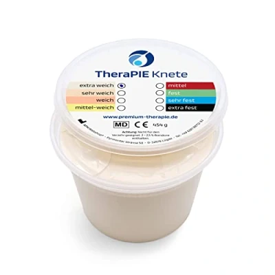 Image of AFH Webshop TheraPIE Modelling Clay 454 g (1 Pound) Therapy Putty Strength Resistance: Extra Soft (Cream)