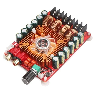 Image of DollaTek TDA7498E 2x160W Dual Channel Audio Amplifier Board, Support BTL Mode 1X220W Single Channel, DC 24V Digital Stereo Power Amp Module for Car Vehicle Computer Speaker DIY