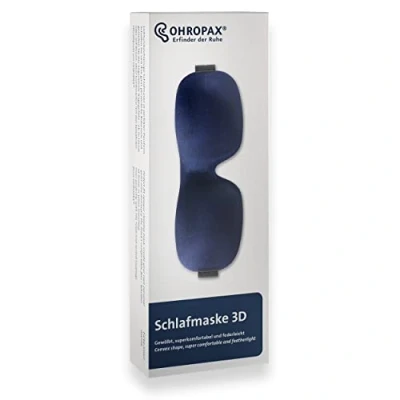 Image of Ohropax Sleeping Mask 3D in Blue Comfortable Eye for Soft Foamed and Skin Friendly