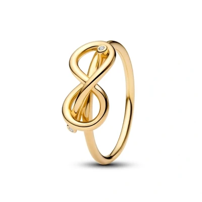 Image of Pandora Gold Infinity Knot Ring 52