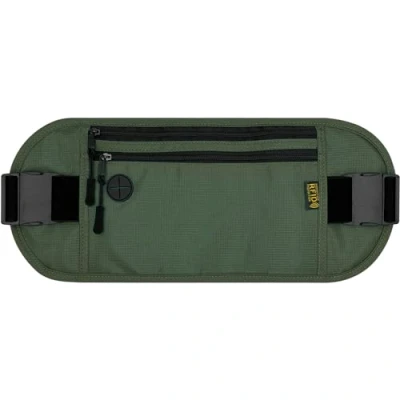 Image of SUNDEE Travel Money Belt Bag with Adjustable Strap, RFID Security Hidden Waist Pouch for Men and Women, Wallet Cards Passports Phone Dark Green