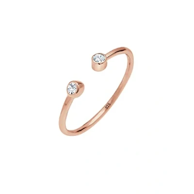 Image of Elli Ring Ladies Solitaire Statement with crystals in 925 sterling silver